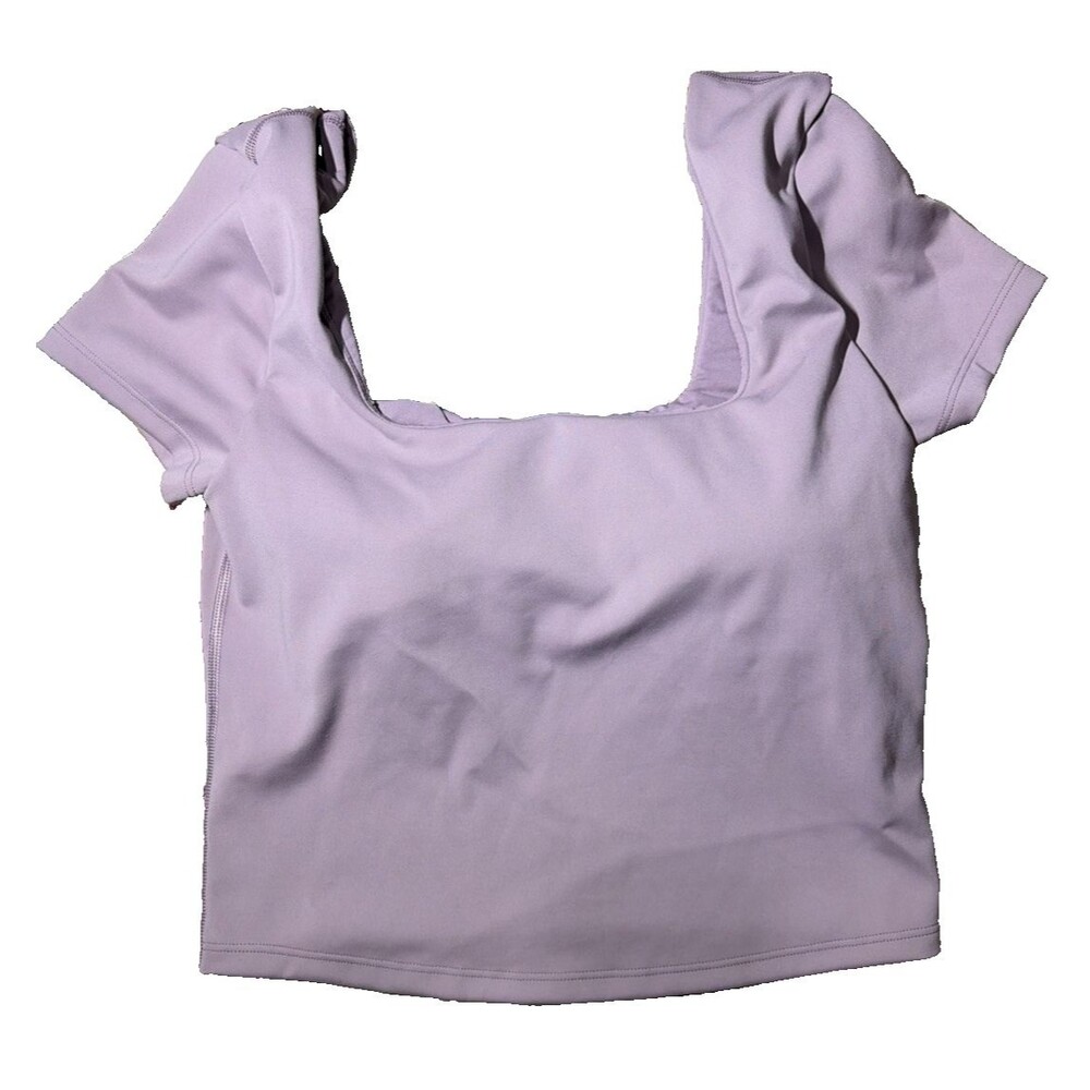 Lululemon Light Align Short Sleeve Athletic Crop Tee Women’s Size 4 Lavender